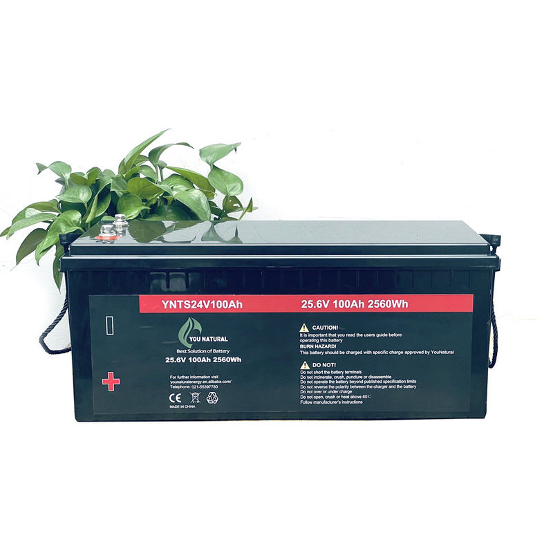 24V LiFePo4 Battery 3000 Cycles Long Cycle Life 2560wh 100ah Rechargeable Lithium Ion Batteries