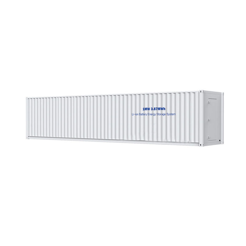 Integrating Solar 1mw 3.87mwh  All In One Outdoor HVAC Shipping Container Battery Storage