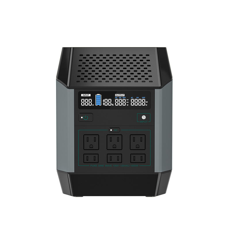 1000w Rechargeable Portable Power Station Lifepo4 Battery Solar Storage For Camping