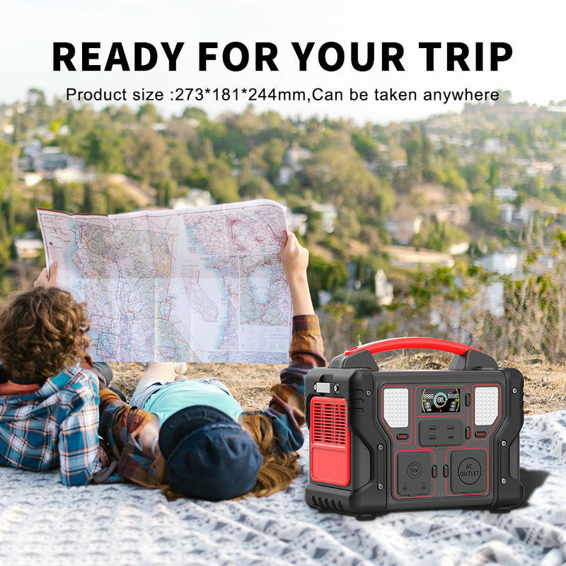 500w Rechargeable Portable Power Station Lightweight Pure Sine Wave 110v MPPT For Camping