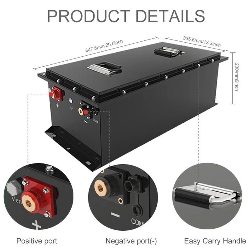 5.12KWh Lithium RV Deep Cycle Battery 51.2v 100ah For Golf Carts